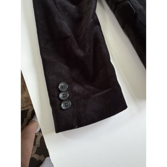 H&M Men's Blazer Sport Coat Jacket 40R Velvet Black One Button Satin Trim Lapel - Picture 8 of 11